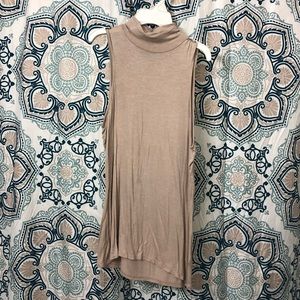 Tan turtleneck tank
